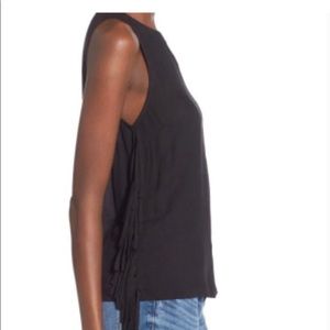 Sun and Shadow Fringe tank top